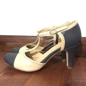 Chelsea Crew t-strap heels - Galaxy